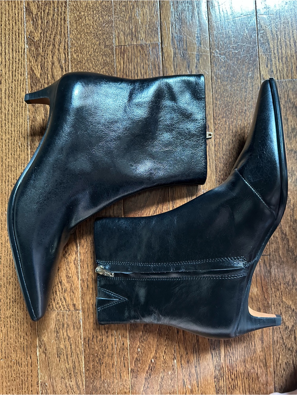 NWOB Madewell Emilie Ankle Boot Crinkled Patent Leather Black Sz 7 NX217 - Picture 12 of 16